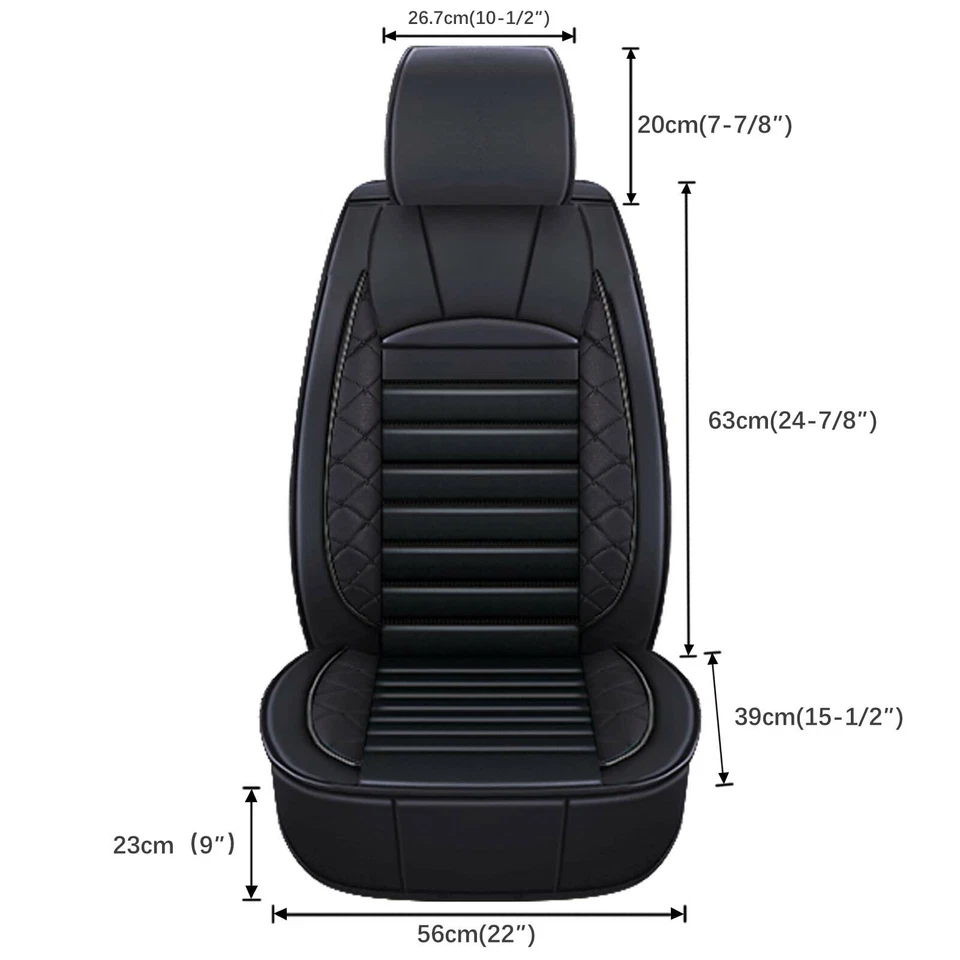 For Subaru WRX STI 2013-2021 Car Seat Cover Full Set 2/5 Seater Luxury Leather - Image 3 of 4