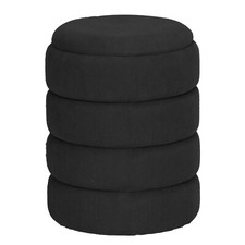 Soft Velvet Round or Oval Ottoman Storage Pouffe Footstool Dressing Vanity Chair