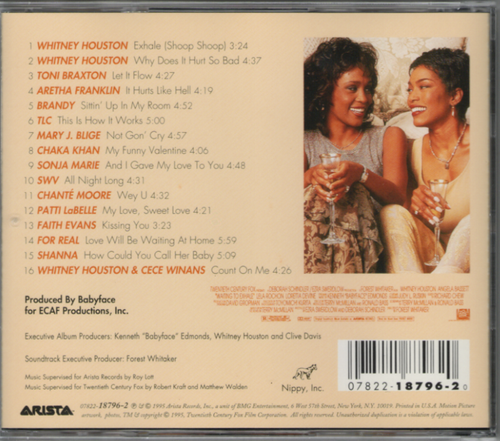 Waiting To Exhale- Original Soundtrack Album (CD 1995) - Picture 2 of 2