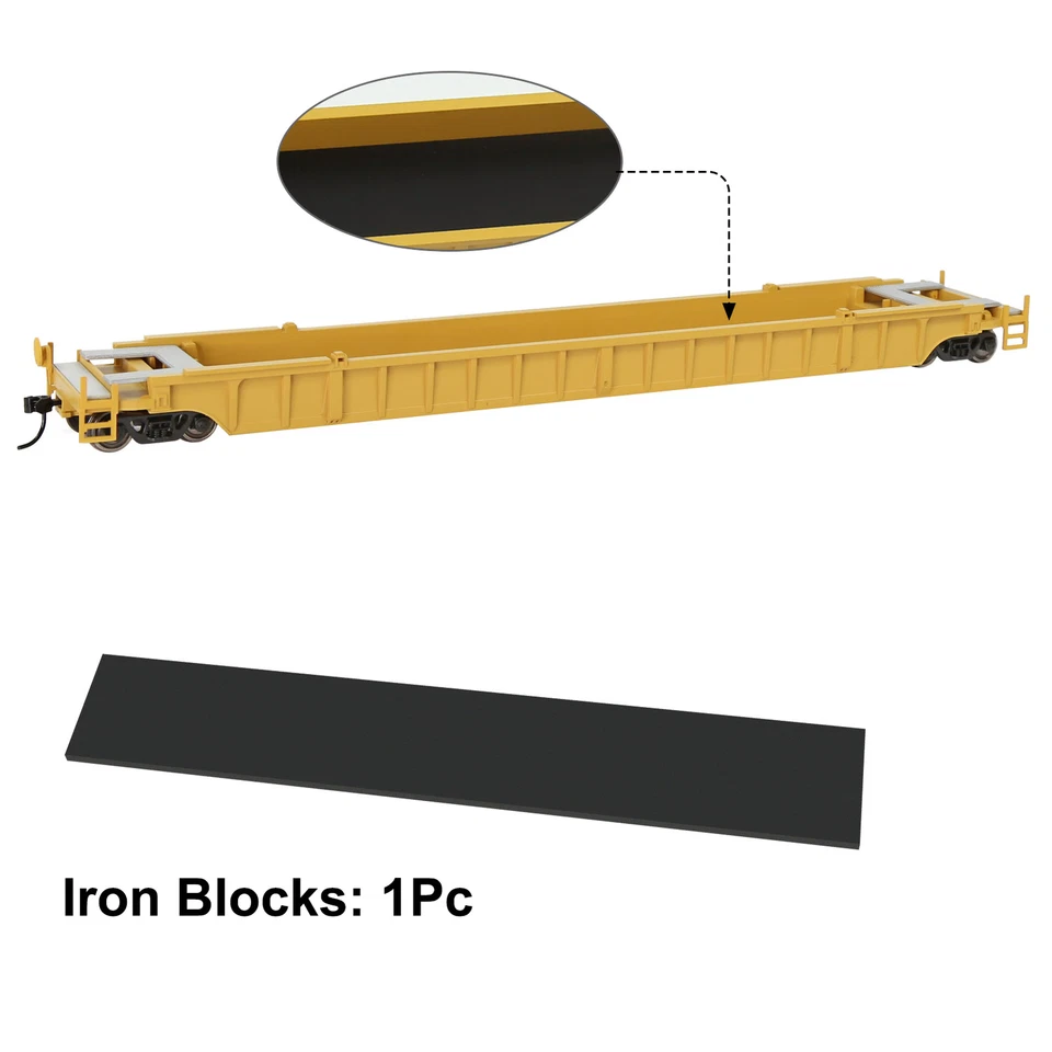 3pcs HO Scale 53ft Well Car 1:87 53' Concave Bottom Flat Cars C8759 - Image 4 of 4