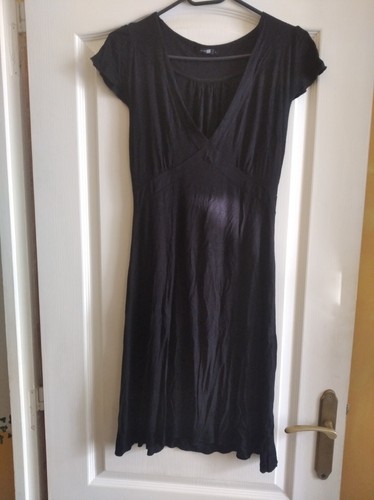 Robe Femme Autre Ton Taille 44 - Coton Marron, évasée, Manches Courtes, Col V, état Neuf