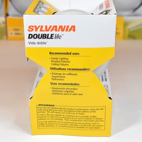 NEW Sylvania Double Life Soft White Indoor 40W 3000 Hour Light Bulbs Lot of 10 - Picture 5 of 7