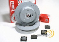 Zimmermann Gelochte Sport Bremsscheiben 278 Mm BeläGe FüR Mercedes CLK C208