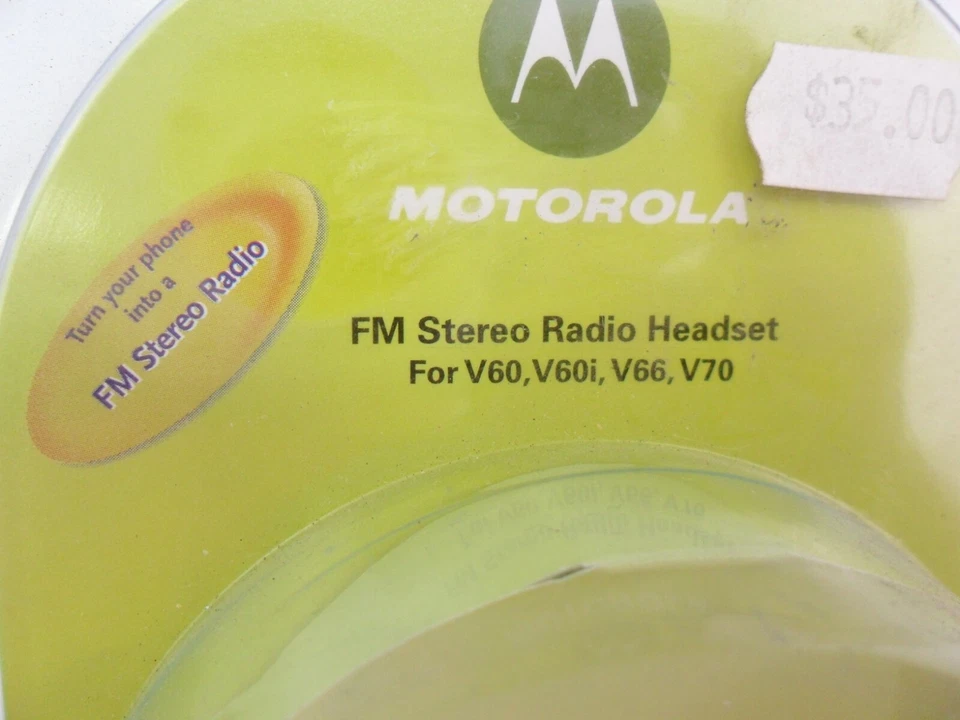 MOTOROLA FM STEREO RADIO HEADSET EARPHONES V60 V60I V66 V70 GENUINE ORIGINAL - Image 2 of 4