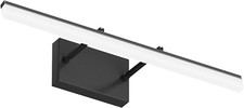 24 Inch Black LED Vanity Light Adjustable Modern Bathroom Vanity Light Fixtures