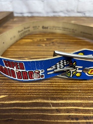 Vintage Kids Lee Leather Belt Nintendo Super Mario Bros 20-22 Made In USA - Picture 9 of 9