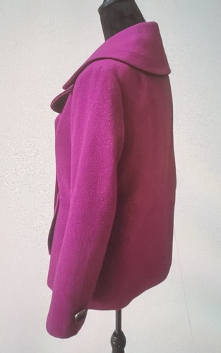 Purple Double Breasted Button Women jacket Size L. Excellent Pre Owned Condition - Picture 12 of 13