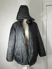 Just Fabulous Women Puffer Gray Coat Plus Size Xxl Hooted Zipper Up Lightweight