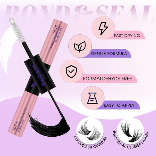 Lash Bond and Seal Cluster Lash Glue Waterproof Long Lasting Eyelash Glue for... - Picture 5 of 12