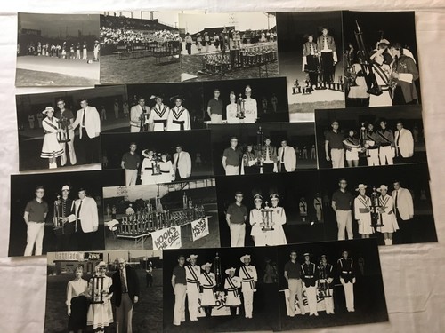 1984 Midwestern High School Marching Band Festival Hook's Drugs B&W Photos - Picture 2 of 11