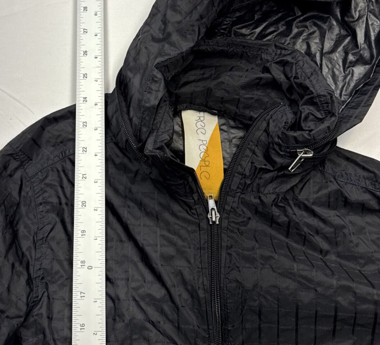 Free People Festival Windbreaker Jacket Black Packable Parachute Size M Boho image 10