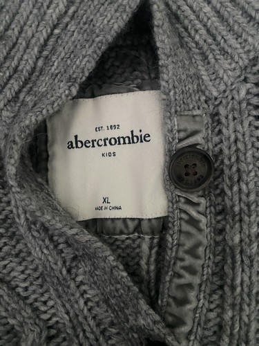 Abercrombie Kids Sweater Grey XL Button Up De segunda mano - Picture 9 of 9