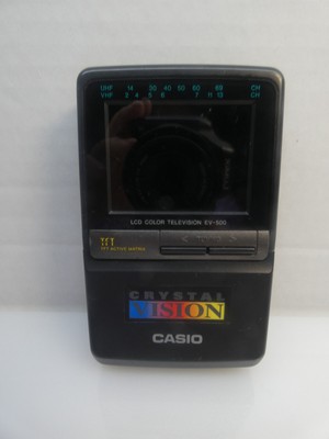 Casio Crystal Vision Portable TV  Model EV-500B NO Power Cord Parts & Repair