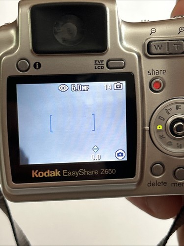 Kodak EasyShare Z650 6.1MP 10X Zoom Digital Camera Silver Tested See Details - Imagen 3 de 11