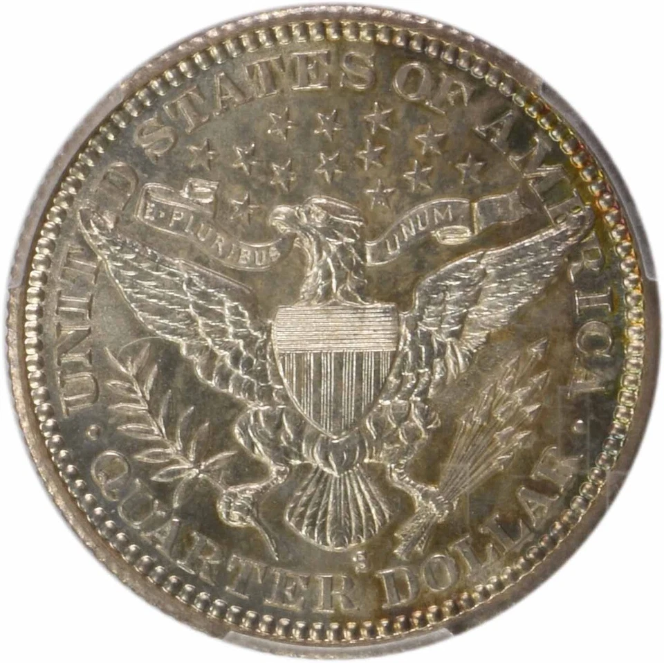 1907-S Barber Silver Quarter MS64 PCGS - Image 4 of 4
