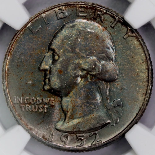 1952 25c Washington Quarter - NGC MS 66