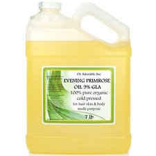 7 LB / 1 Gallon Premium 100% Pure Organic Cold Pressed Best Evening Primrose Oil