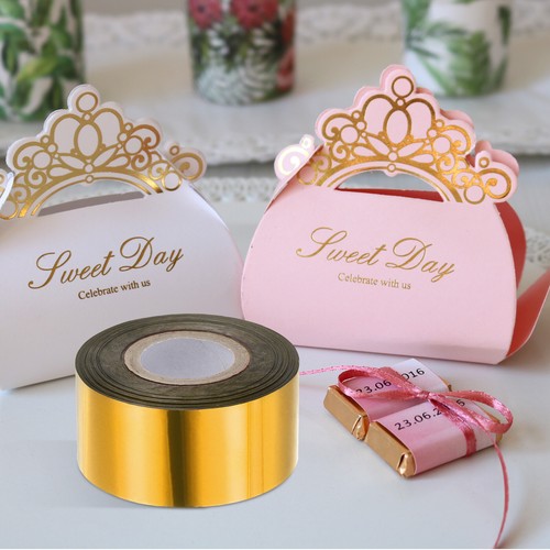 1.6"x400Ft Hot Stamping Foil Paper,Heat Transfer Stamping Paper Foil Roll,Gold - Picture 5 of 6