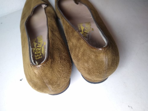 Salvatore Ferragamo Womens Shoes/Pumps Green Suede Heels Size 10 - FREE S&H! - Picture 7 of 9