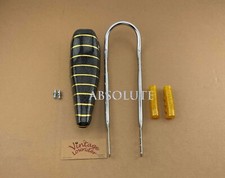 16" VINTAGE LOWIRDER BLACK/GOLD BANANA SEAT W/SISSY BAR & GRIPS FOR 16" BIKE