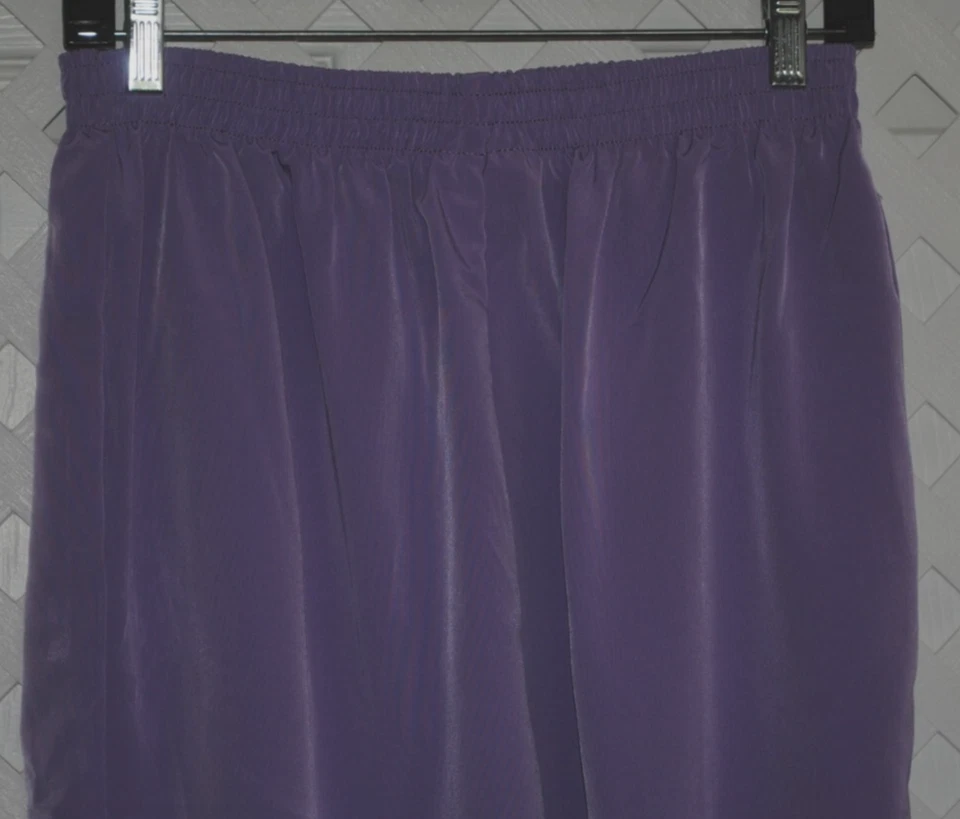 MAGGIE SWEET Women's Pull On Pants Purple Polyester Size M - Image 4 of 4