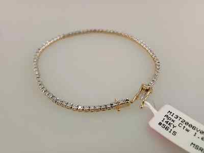 14K Yellow Gold Plated Women's Diamond Tennis Bracelet 3Ct Lab Created Round Cut