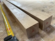 White Oak Turning Blank 2.25” Square Spindle Carving Lumber Wood Block 3’ Long