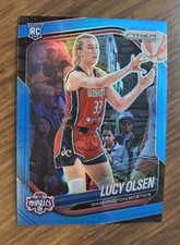 2025 Panini Prizm WNBA Lucy Olsen RC Carolina Blue Refractor #6/125 Mystics