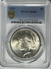 1925  PEACE DOLLAR PCGS MS 66 / SHARP COIN