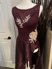 Burgundy Weissman Lyrical Dance Costumee Adult Small