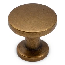 10 Pack Antique Brass Kitchen Cabinet Knobs Zinc Alloy Round Drawer Pulls