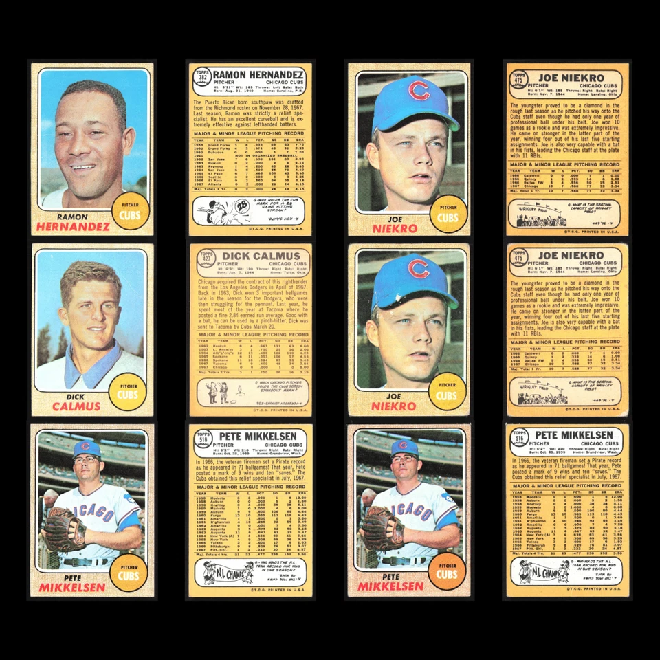 1968 Topps Lot 50 Vintage Baseball Cards Dealer Bulk Set Builder Commons VG MLB - Image 3 of 4