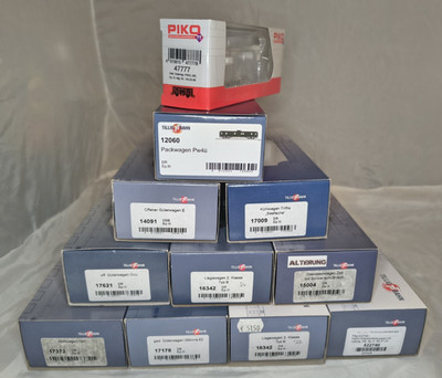 Mehr als 70 Verpackungen, leer! Tillig, Hädl, Piko, Schirmer, Roco, Saxonia, NPE