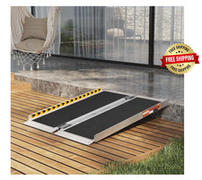 Rampa plegable antideslizante silla rueda rampa umbral acceso movilidad portátil