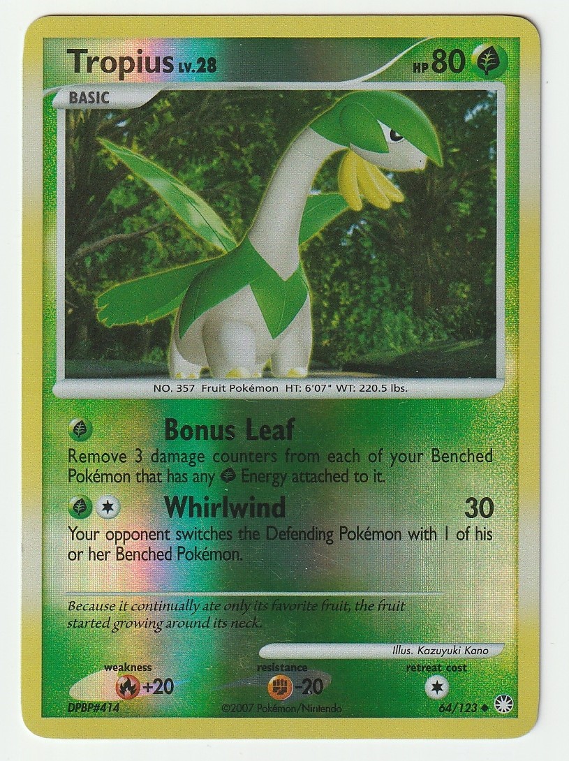 Pokemon TCG Mysterious Treasures Tropius #64/123 Reverse Holo - LP