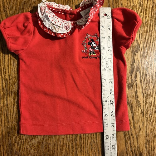 Y2K Disney World Parks Minnie Mouse Embroidered Shirt Top Baby Kids 18 Months - Picture 9 of 9
