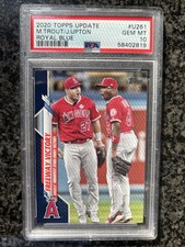 2020 Topps Update #U261 - Mike Trout / Justin Upton (Royal Blue) PSA 10 (POP 2)
