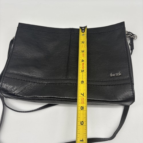 The Sak Iris Black Leather Crossbody Purse Small Shoulder Bag Clutch 3-Way - Picture 14 of 14
