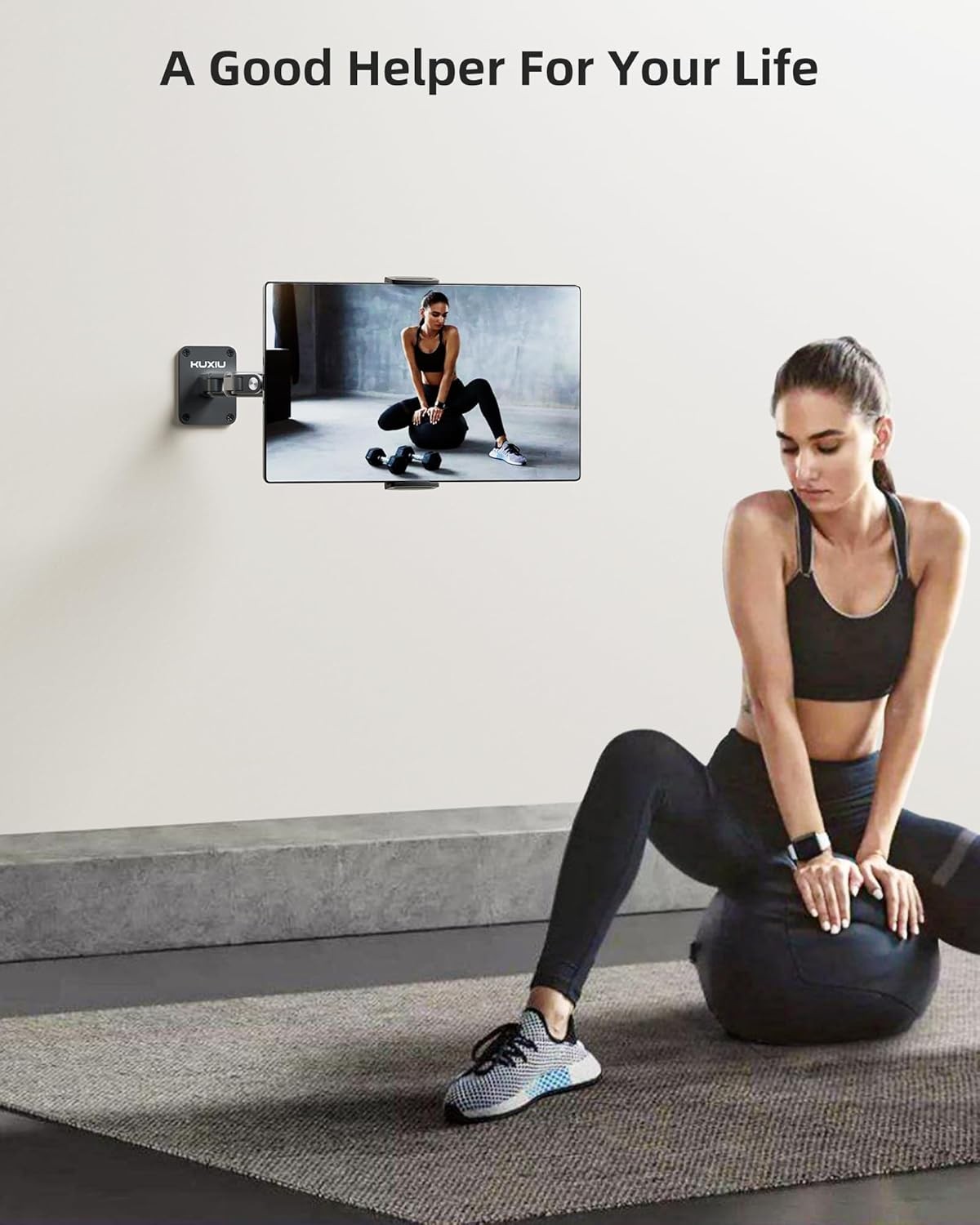 KU XIU Aluminum Alloy Tablet Wall Mount Holder for iPad, Foldable metallic 