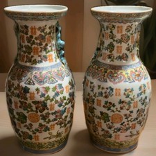 Vasi cinesi porcellana antica X2 alti 18 pollici leggi descrizione