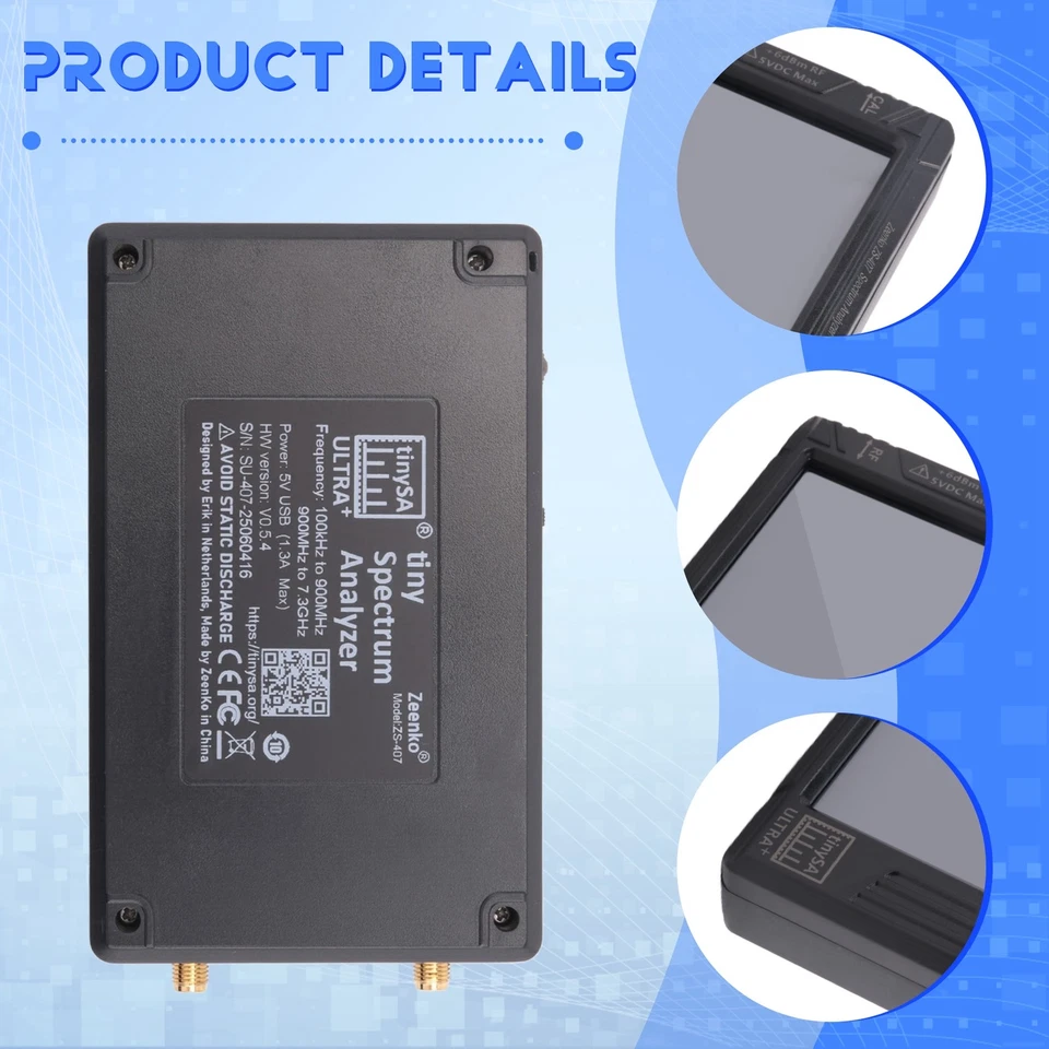 ZS-407 Spectrum Analyzer 100KHz-7,3GHz ULTRA Plus 4 Zoll Display6042 - Bild 4 von 4