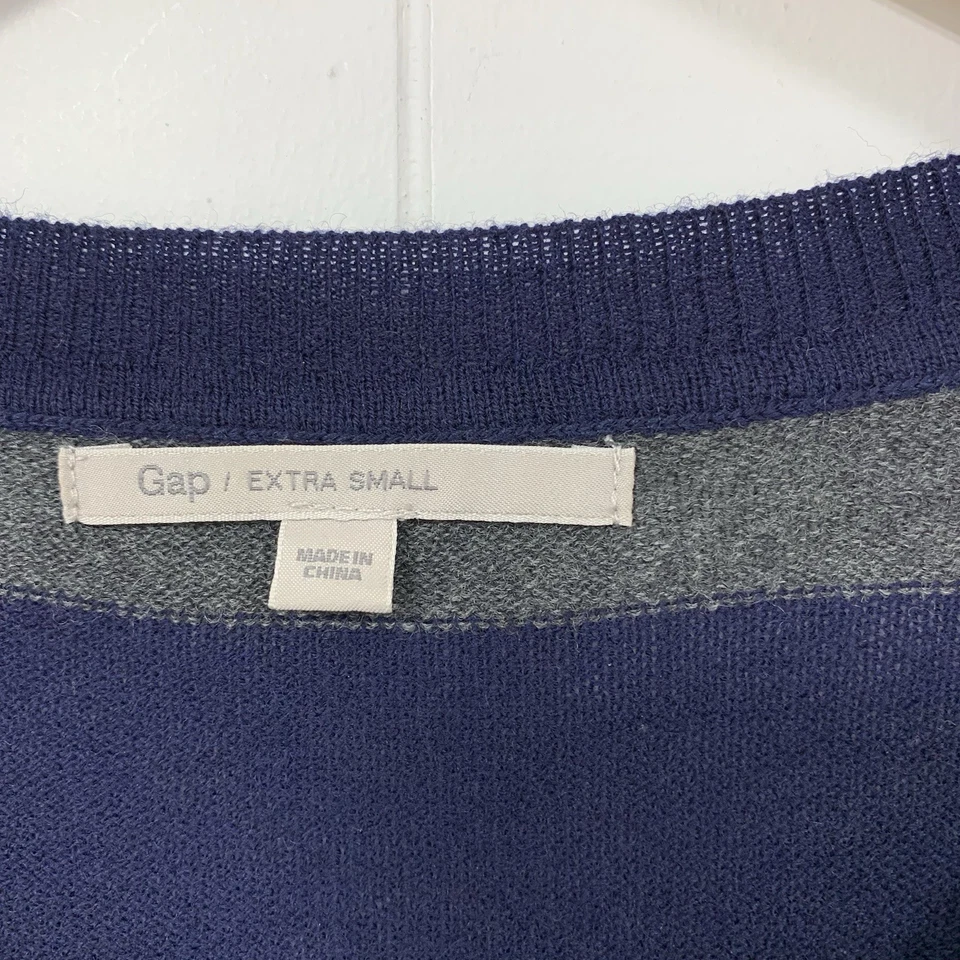 Vestido Suéter Gap Mujer Manga Larga Bloque de Color Gris Azul Mezcla Cachemira Talla XS Foto 2 de 4