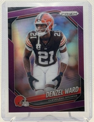 Denzel Ward 2025 Prizm Purple Refractor /125 SP Panini Football CLEVELAND BROWNS