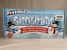 Christmas Snowman Stocking Singing "Frosty The Snowman" With Stocking Stuffers