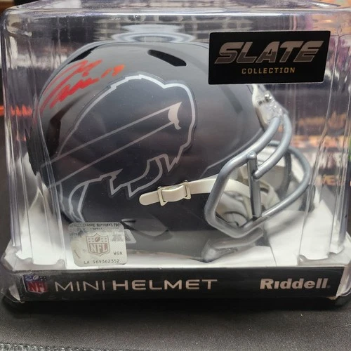 Josh Allen Autographed Buffalo Bills Slate Mini Helmet Signed Beckett