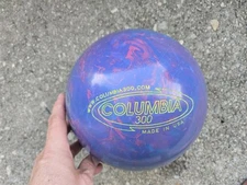 Columbia 300 ICON Muscle Bowling Ball Drilled Purple Pink Swirl 14.70 lb EUC