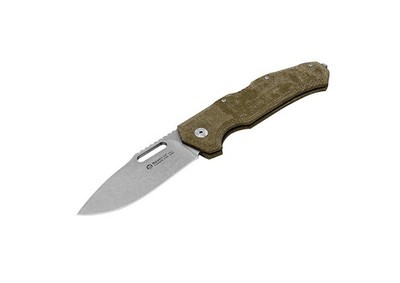MASERIN KNIVES ITALY DESERT TAN MICARTA NIMROD LOCKBACK FOLDER KNIFE M480MD