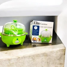 Elite Cuisine EGC-007G Maxi-Matic Egg Poacher & Egg Cooker with 7 Egg Capacity, 
