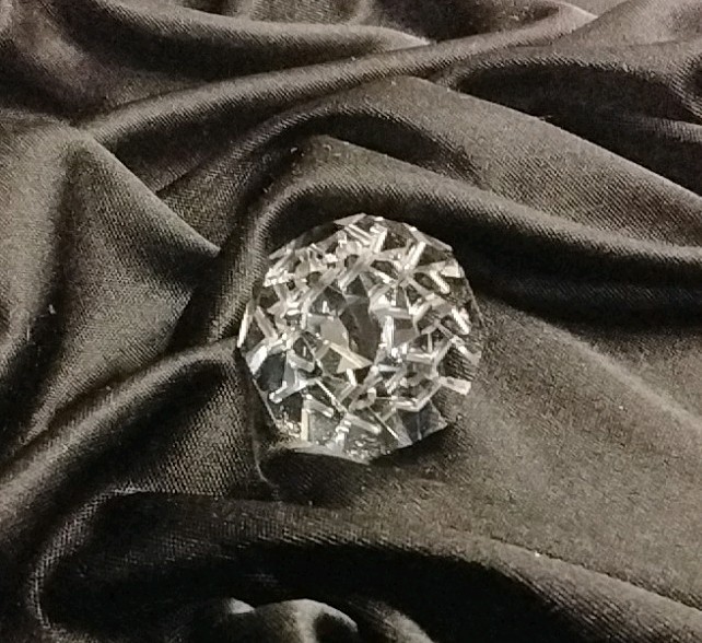 A Faceted Crystal Decorative Object , possible Paper Weight, by OlegCassini
