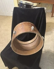 Slingerland Radio King Project Shell 9x13 Rack Tom 1940’s Wood W Mahogany Clear